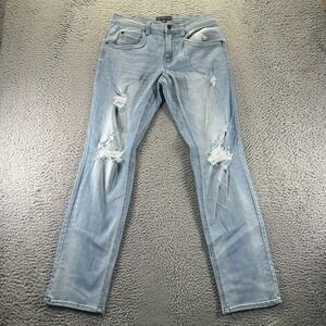 Empyre Skeletor Jeans Men's 32x32 Blue Cotton Denim Straight Distressed Stretch